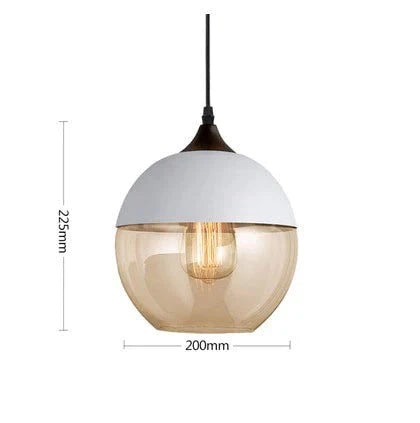 Metal Industrial Glass Pendant Light Black Loft Bar Counter Dining Room Personality Creative