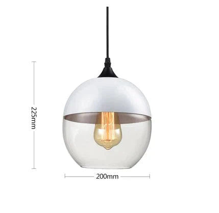 Metal Industrial Glass Pendant Light Black Loft Bar Counter Dining Room Personality Creative