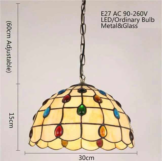 Europe Modern Glass Pendant Light Led E27 Nordic Country Retro Simple Hanging Lamp For Living Room