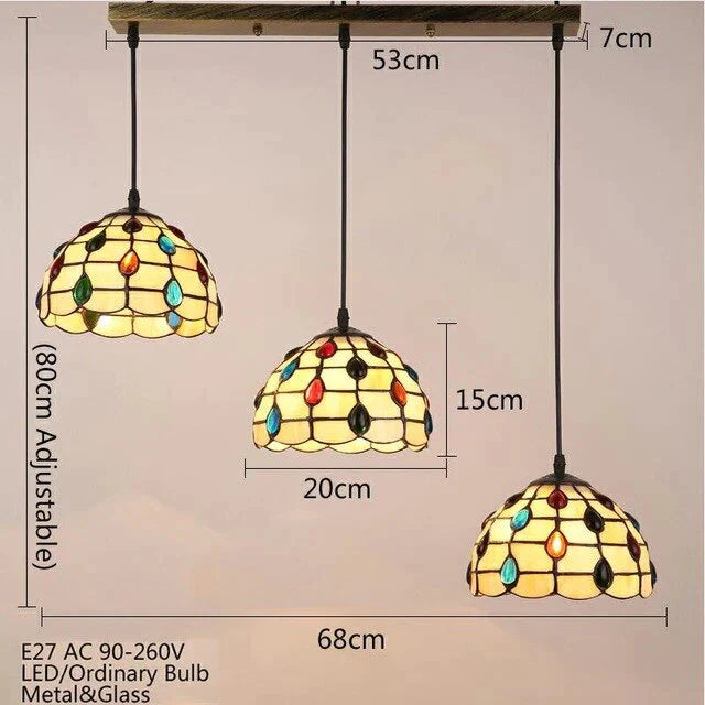 Europe Modern Glass Pendant Light Led E27 Nordic Country Retro Simple Hanging Lamp For Living Room