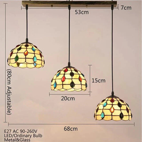 Europe Modern Glass Pendant Light Led E27 Nordic Country Retro Simple Hanging Lamp For Living Room