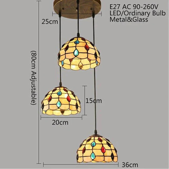 Europe Modern Glass Pendant Light Led E27 Nordic Country Retro Simple Hanging Lamp For Living Room