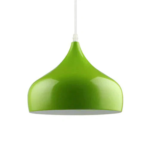 Modern Simple Led Pendant Light Aluminum Hanging Room Lamp A Style Green