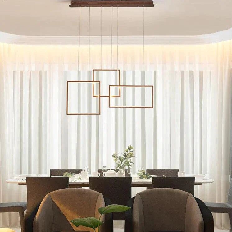 Coffee&White Frame Led Pendant Lights Living Room Dining Kitchen Luminaires Home Modern Indoor Lamp