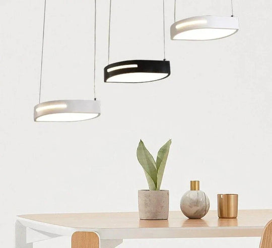 Modern Led Pendant Lights Black/White Leaves Suspension Lighting Hanglampen Dining Room Kitchen