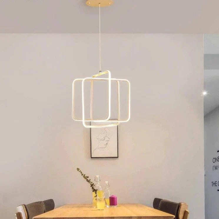 White Color Modern Led Simple Pendant Lights For Living Room Kitchen Dining Lustre Lamp Hanging