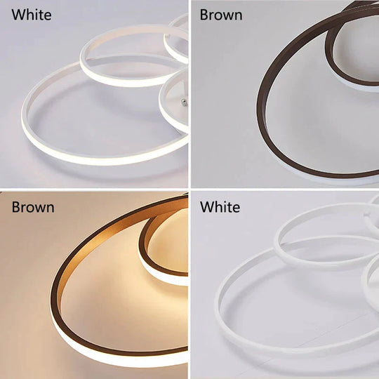 Surface Mounted Modern Led Ceiling Lights For Living Room Bed Light White/Brown Plafondlamp Home