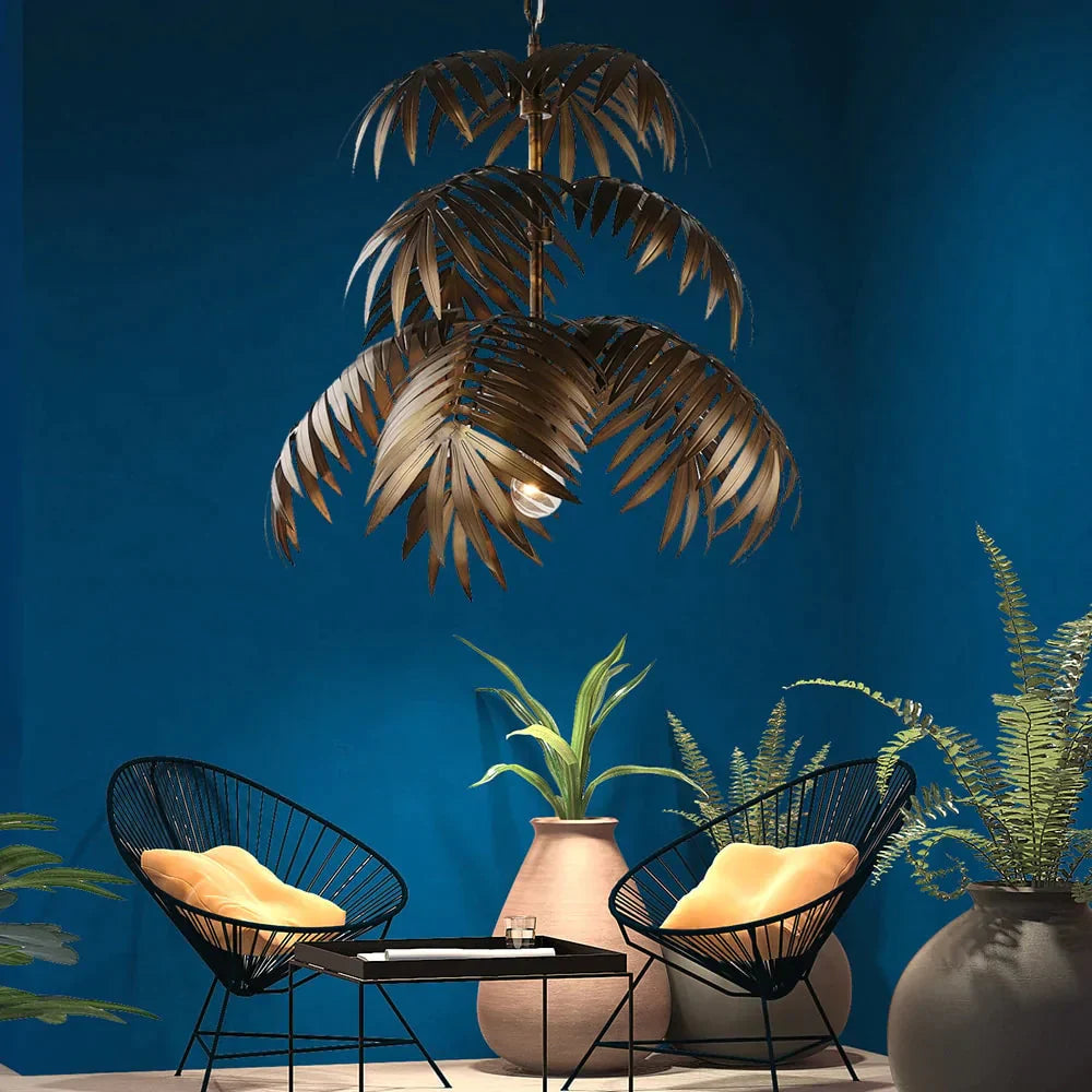 Loft Modern Coconut Tree Pendant Light Led E27 Industrial Creative Hanging Lamp For Living Room