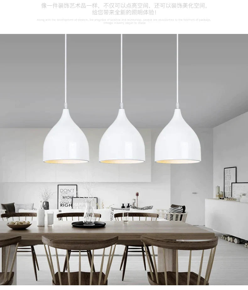 Modern Pendant Ceiling Lamps Dining Table Lustre Lights Loft Lamp Hanglamp Nordic Hanging Kitchen