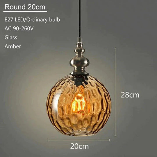 Modern Creative Europe Glass Pendant Light Led E27 With 3 Colors For Bedroom/Restaurant/Living