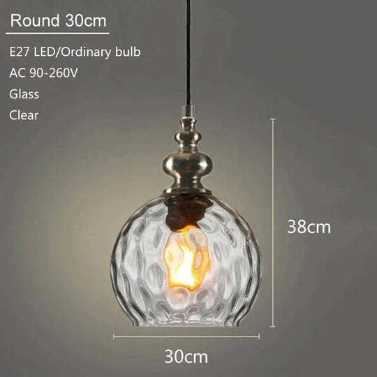 Modern Creative Europe Glass Pendant Light Led E27 With 3 Colors For Bedroom/Restaurant/Living