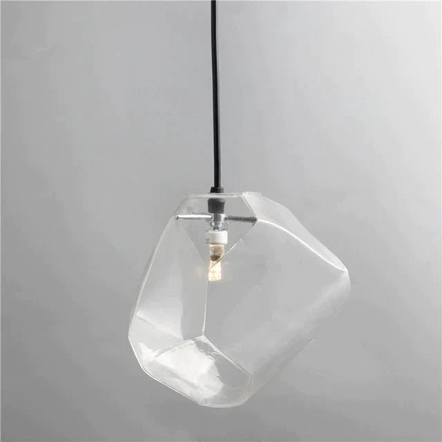 Simple Stone Glass Pendant Light Colorful Indoor G4 Led Lamp The Restaurant Dining Room Bar Cafe