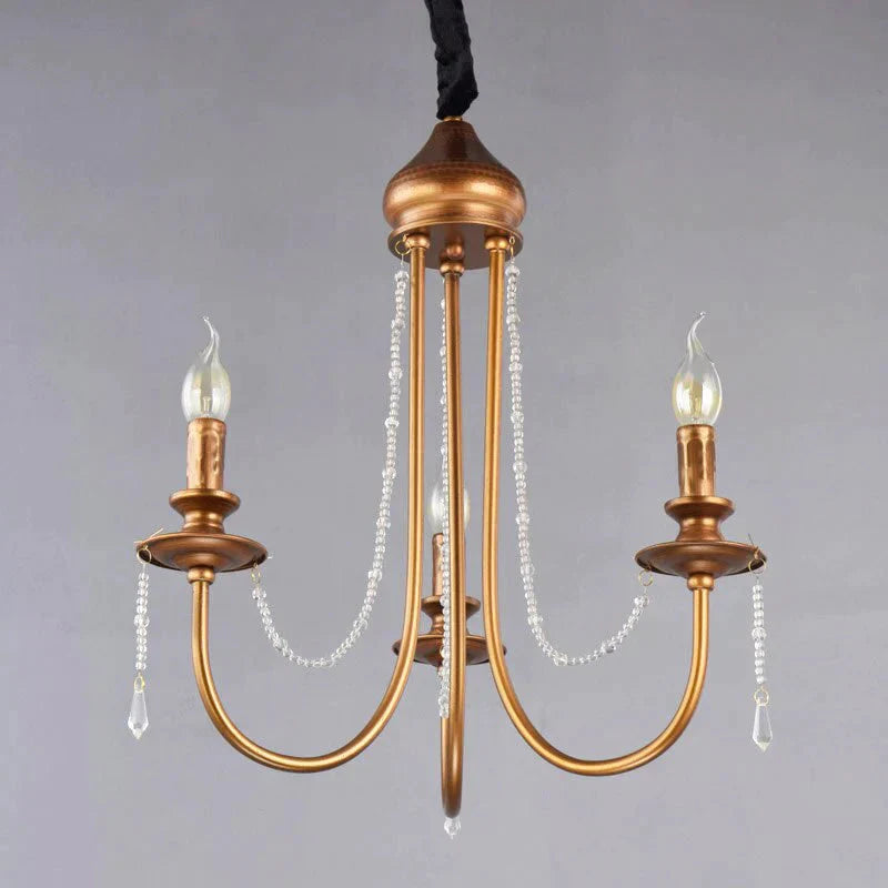 Nordic Vintage Iron Plated Pendant Lamp E14 Led Light For Living Room Bed Restaurant Palor Study
