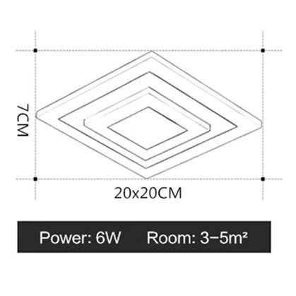 Led Ceiling Lights Lampara Techo Dormitorio Dimmable Surface Mount Flush For Kitchen Corridor