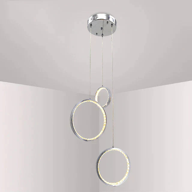 Circle Led Crystal Light New Hanging Pendant 36W Prety Corridor Hotel Lamp Dining Room Lights