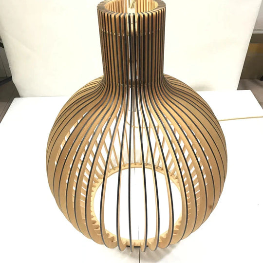 Modern Black Wood Birdcage E27 Bulb Pendant Lights Home Deco Lamp