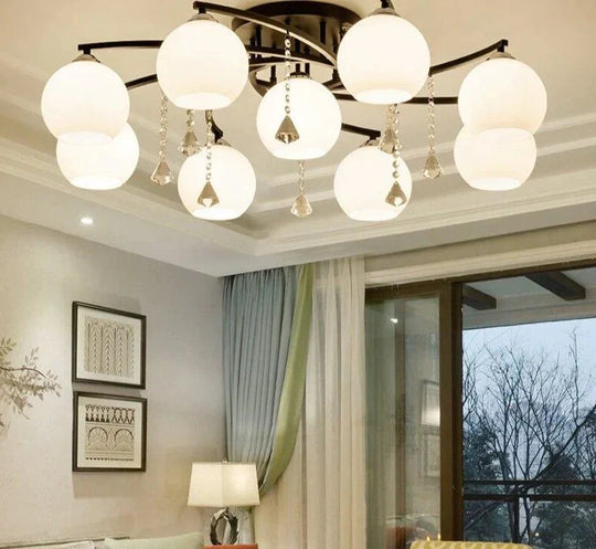 Modern Led Crystal Pendant Lights Candeeiro De Teto Lamps For Living Room Dining Luminaria Led