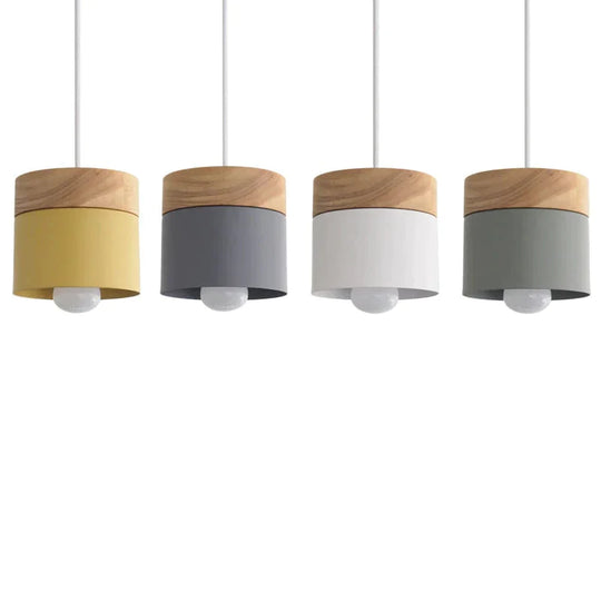 Led Wood Pendant Light Modern Nordic Lamp Lighting Bedroom Bedside Study Corridor Hotel Lamps