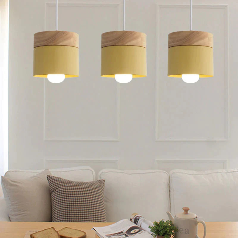 Led Wood Pendant Light Modern Nordic Lamp Lighting Bedroom Bedside Study Corridor Hotel Lamps