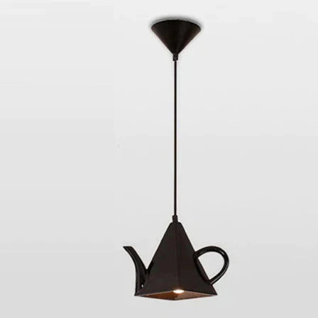 Modern Kitchen Lamp Resin Teapot Tea Cup Pendant Light Hanglamp Hanging Fixture For Dining Room