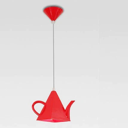 Modern Kitchen Lamp Resin Teapot Tea Cup Pendant Light Hanglamp Hanging Fixture For Dining Room