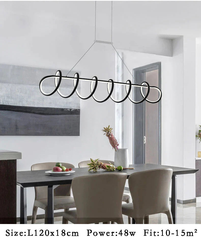 Black&White Modern Led Pendant Light For Living Room Dining Kitchen Ceiling Mounted Lamp Led Lamp