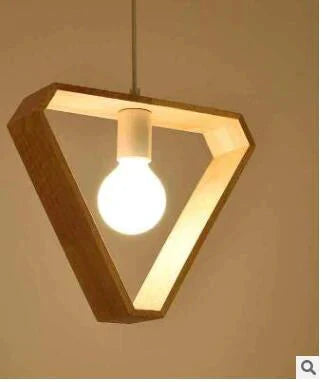 Minimalist Solid Wood Pendant Lights E27 Led Single Head Hanging Lamp For Living Room Bedroom Study