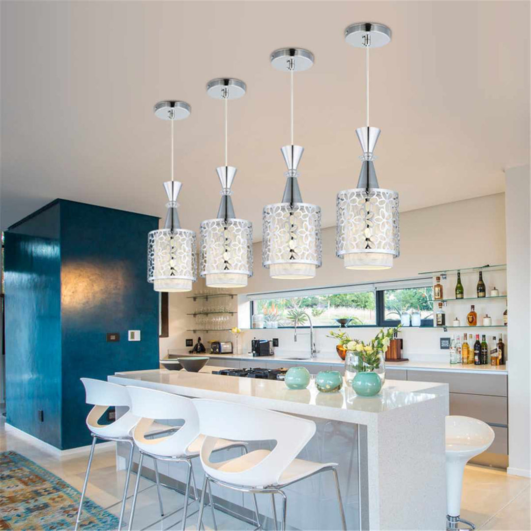 Modern Crystal Iron Led Ceiling Light Fixtures Chandelier Pendant Lamp For Dining Room Kitchen