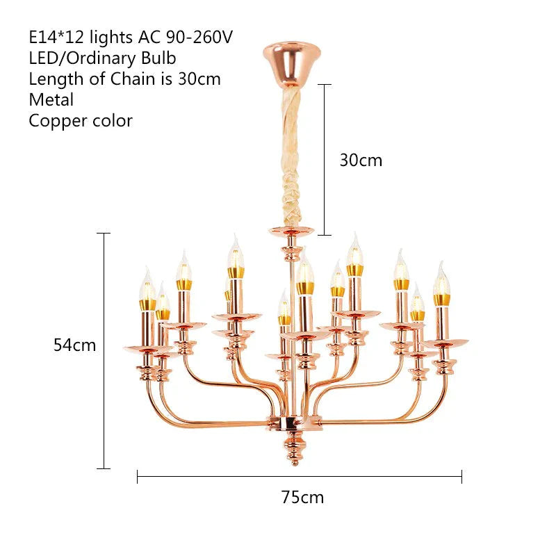 Vintage Modern Candle Pendant Light Led E14 Europe Industrial Simple Hanging Lamp For Living Room