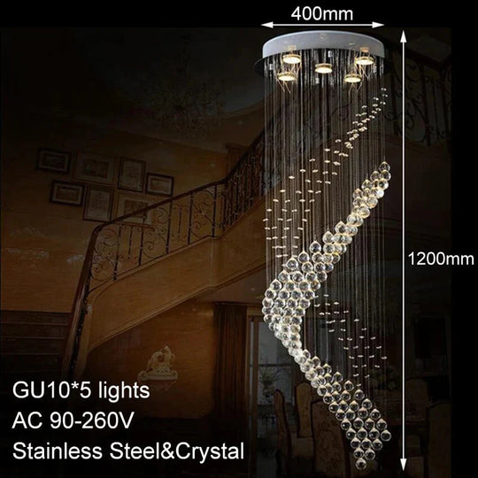 Royal Crystal Loft Vintage Chandelier Europe Style With Gu10 5 Lights For Living Room Bedroom Hotel