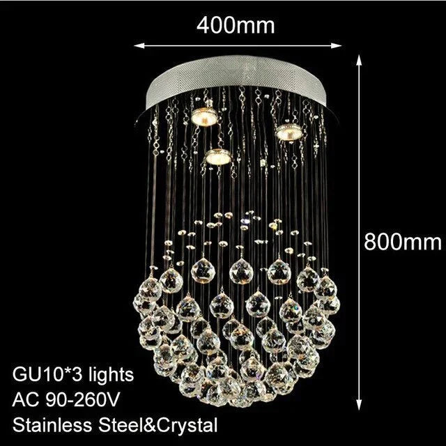 Loft Traditional Crystal Retro Chandelier Royal With Gu10 5 Lights For Bedroom Hotel Lobby