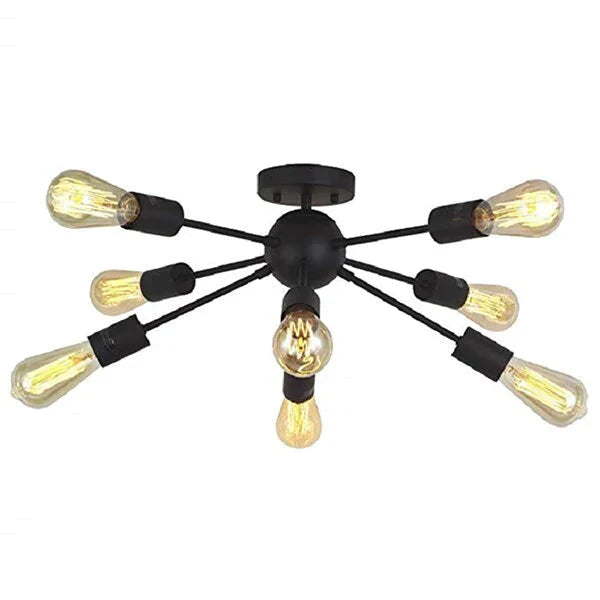 Industrial Modern Minimalist Creative Design Led E27 Wrought Iron Plating Ceiling Lamp Lobby Store