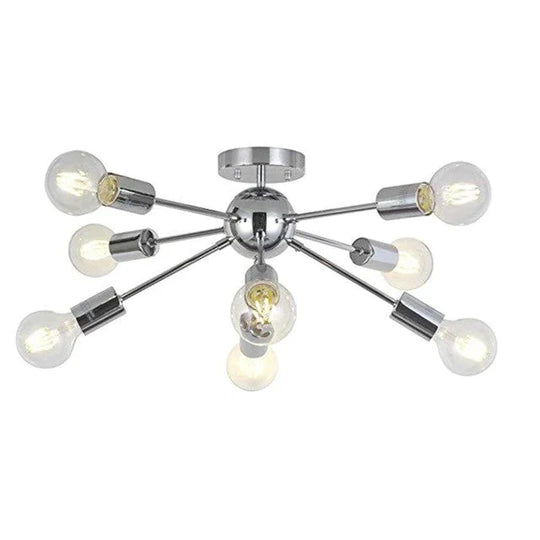 Industrial Modern Minimalist Creative Design Led E27 Wrought Iron Plating Ceiling Lamp Lobby Store