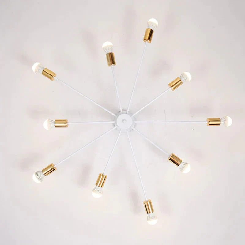 Modern Unique Novelty Painted Ceiling Lamps E27 Led 2 Styles Lights For Living Room Bedroom