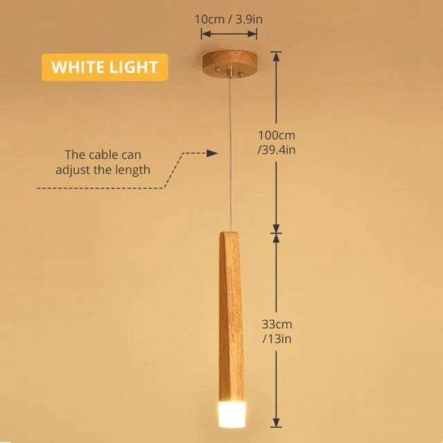 Led Pendant Lamp Matchstick Wooden Light Creative Bar Saloon Restaurant Home Modern Solid Wood