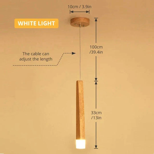 Led Pendant Lamp Matchstick Wooden Light Creative Bar Saloon Restaurant Home Modern Solid Wood