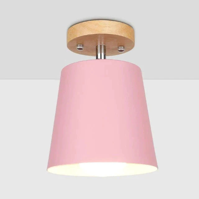 Led Ceiling Light Iron Wood Lamps Nordic Modern Lamp For Living Room Bedroom Decoration Fixture