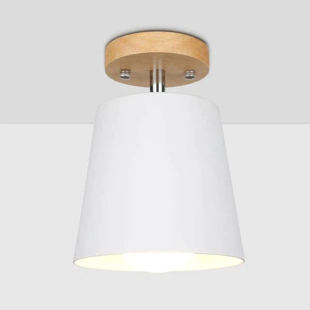 Led Ceiling Light Iron Wood Lamps Nordic Modern Lamp For Living Room Bedroom Decoration Fixture