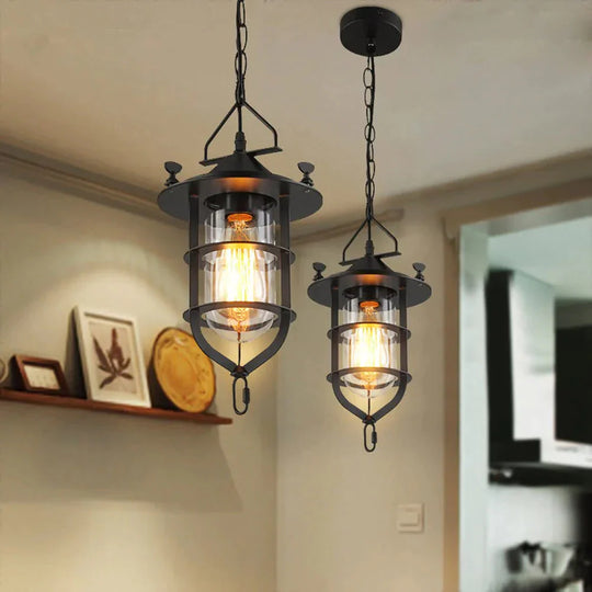 Vintage Industrial Wind Single Head Pendant Lights For Cafe Restaurant Bar Balcony Corridor