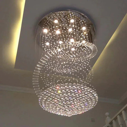 Modern Crystal Loft Traditional Chandelier Art Deco With Gu10 9 Lights For Living Room Bedroom