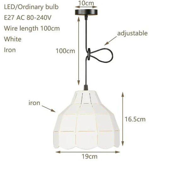 Loft Country Pendant Light Led E27 Modern Simple Hanging Lamp With 4 Colors For Kitchen Restaurant