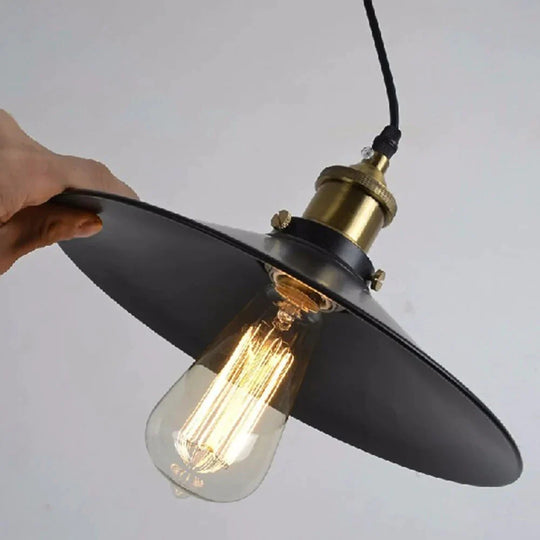 Vintage Pendant Light Industrial Retro Lamp E27 Holder Metal Lustres Loft Hanging Lampshades Dining