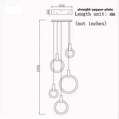 Led Nordic Wooden Iron Acryl Rings Diy Lamp Light.pendant Lights.pendant Lamp.pendant Light For