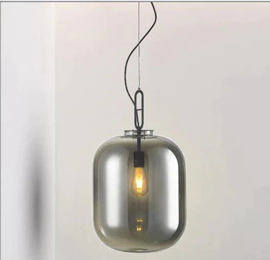 Nordic Modern Creative Glass Melon Single - Head Pendant Lights For Living Room Dining Bedroom