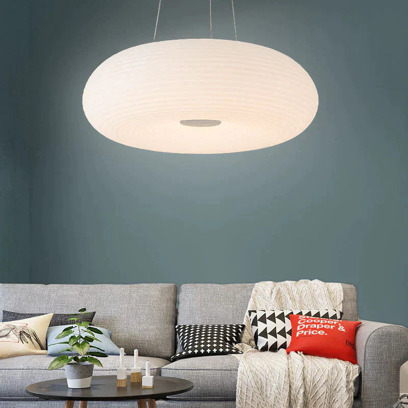 Nordic Pendant Lamp Round Simple Modern Led Acrylic Three - Color Dimming Lamps Living Room Hotel