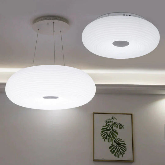 Nordic Pendant Lamp Round Simple Modern Led Acrylic Three - Color Dimming Lamps Living Room Hotel