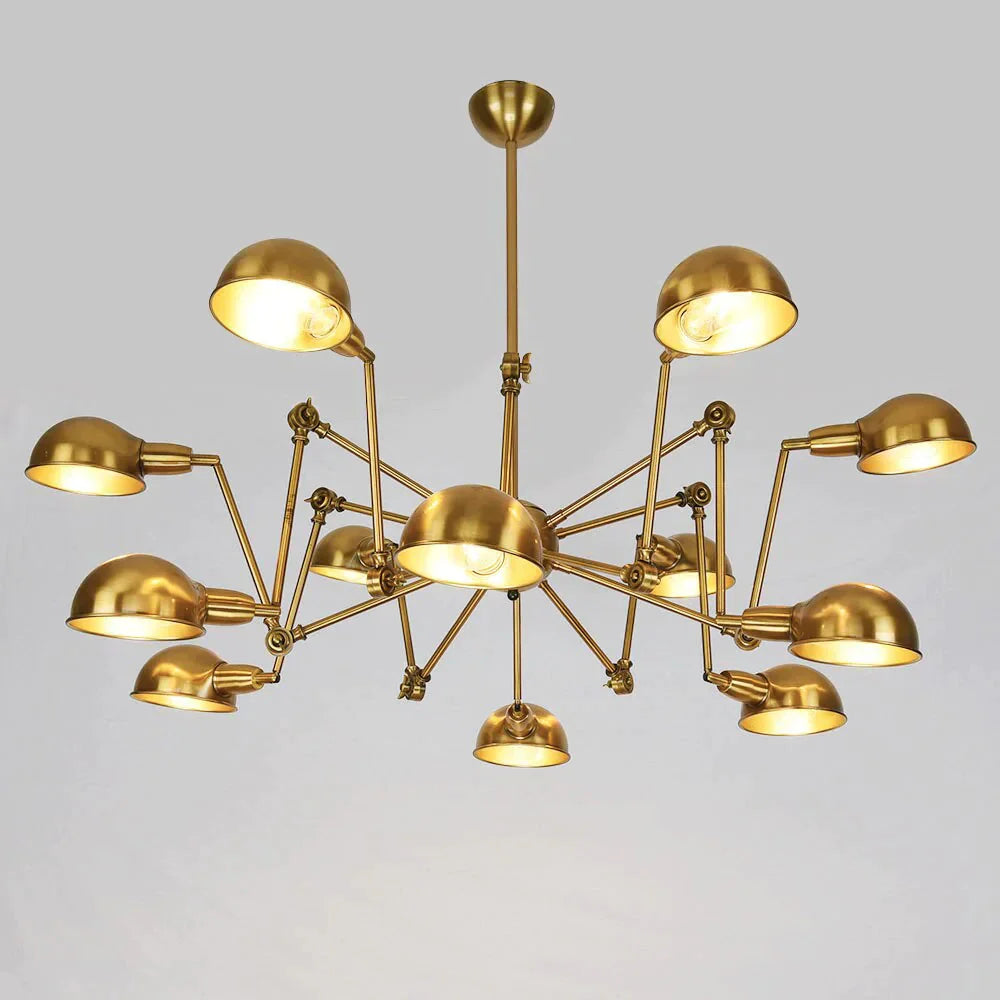 Retro Loft Spider Pendant Light Led E27 Industrial Novelty Golden Hanging Lamp For Living Room