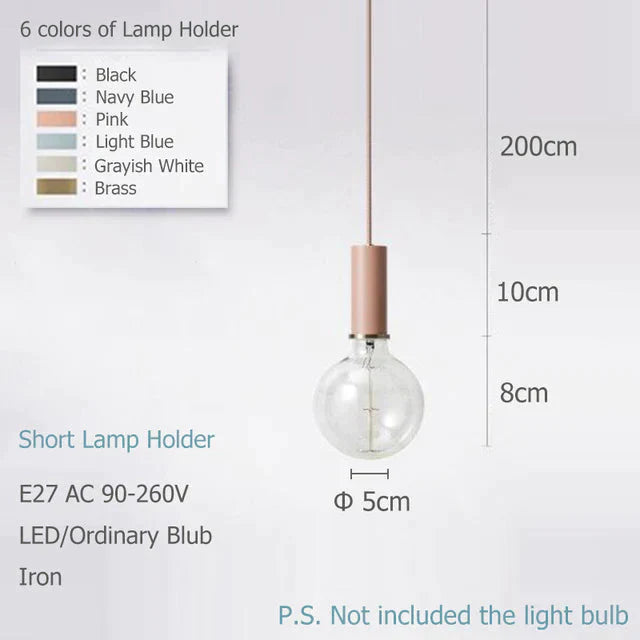 Nordic Loft Simple Pendant Lights E27 Led Modern Creative Hanging Lamp Design Diy For Bedroom