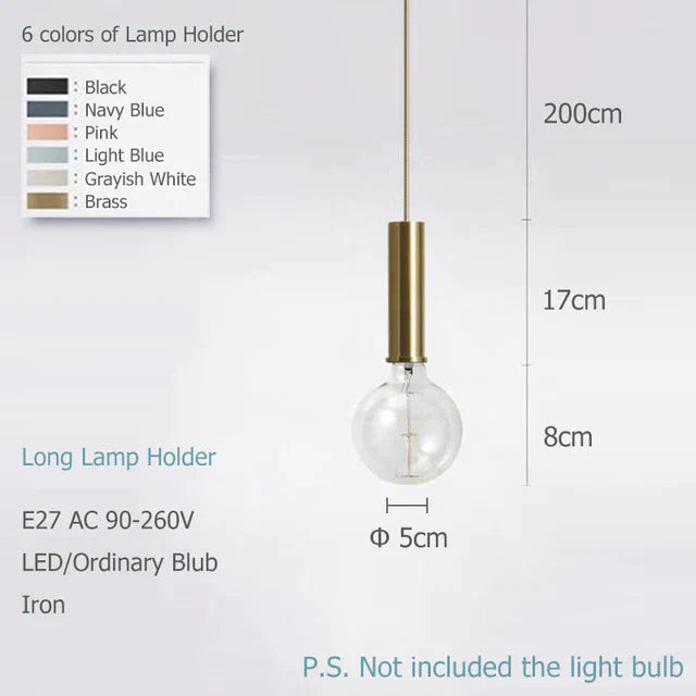 Nordic Loft Simple Pendant Lights E27 Led Modern Creative Hanging Lamp Design Diy For Bedroom