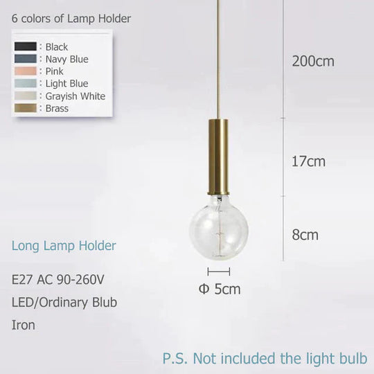 Nordic Loft Simple Pendant Lights E27 Led Modern Creative Hanging Lamp Design Diy For Bedroom